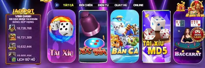 Hình thức chơi đa dạng cho hội viên lựa chọn theo sở thích