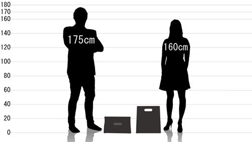 男女とアスタリスク クラッチバッグ 二つ折り 2wayの原寸サイズ比較