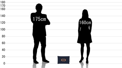 男女とゴールドメン クラッチバッグ GA402の原寸サイズ比較